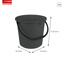Relife basic seau 7,5L anthracite