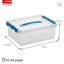 Q-line opbergbox 12L transparant blauw