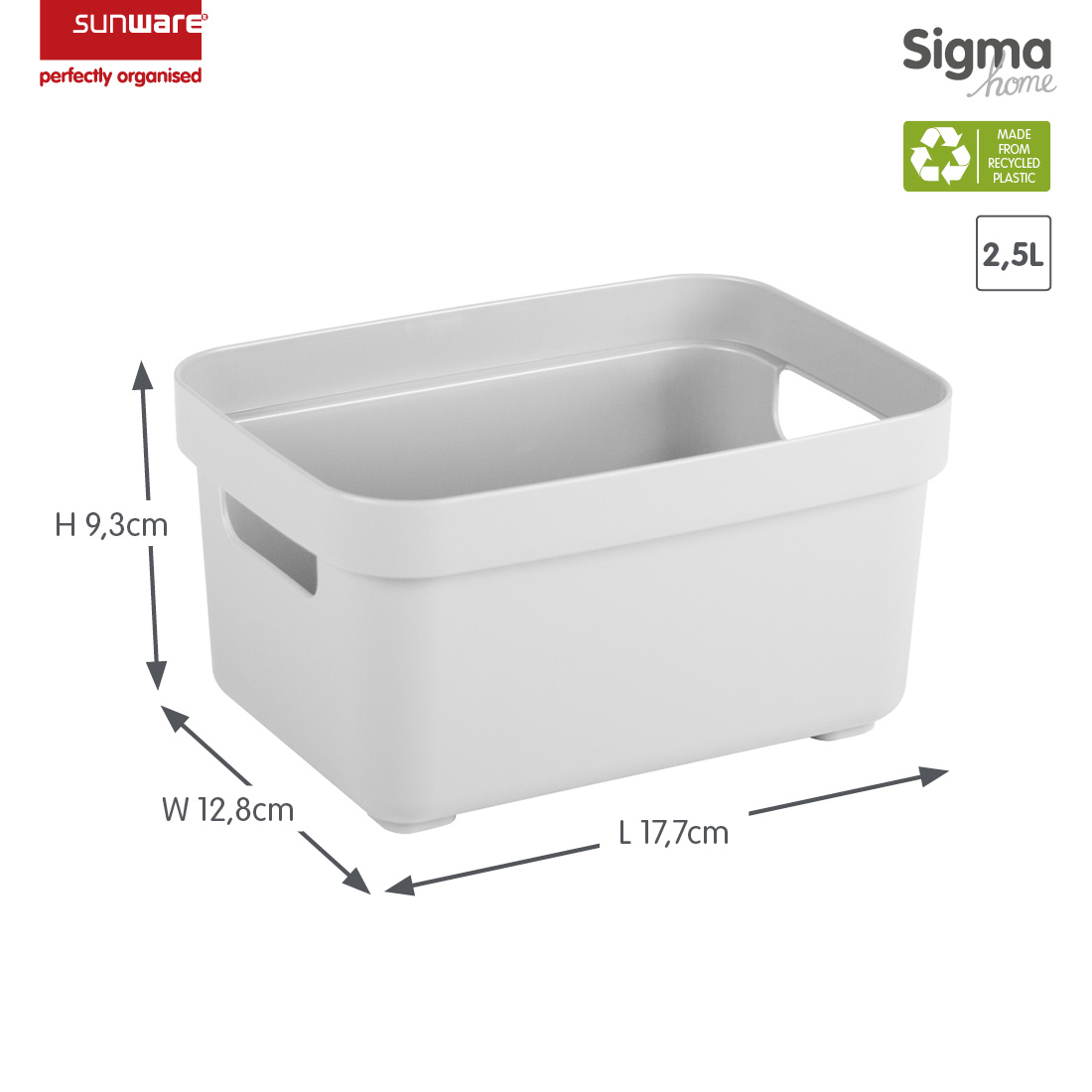 Sigma home boîte de rangement  2,5L blanc