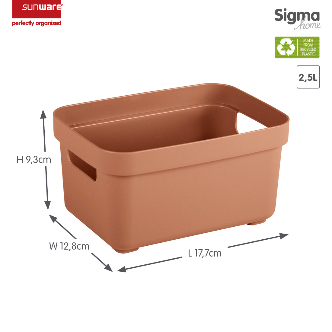 Sigma home Aufbewahrungsbox 2,5L terra