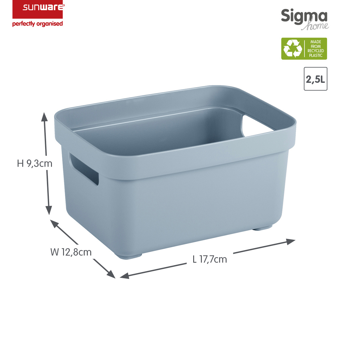 Sigma home boîte de rangement  2,5L bleu
