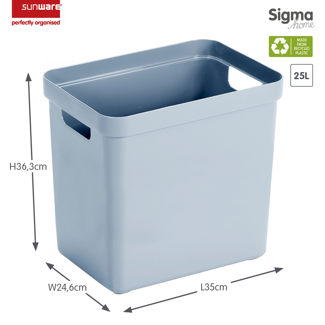 Sigma home Aufbewahrungsbox 25L blau