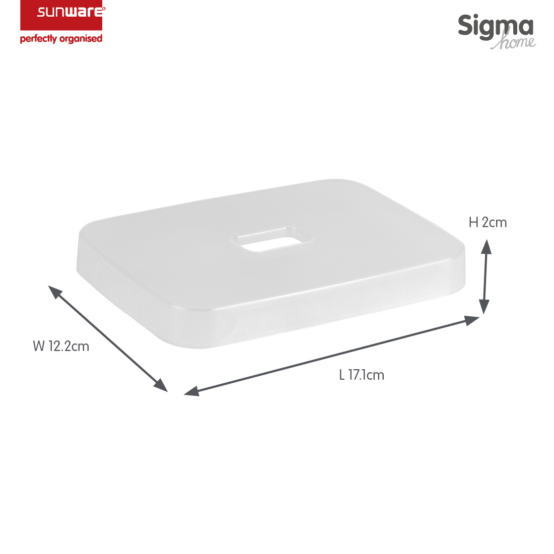 Sigma home couvercle transparent - boîte de rangement 2,5L