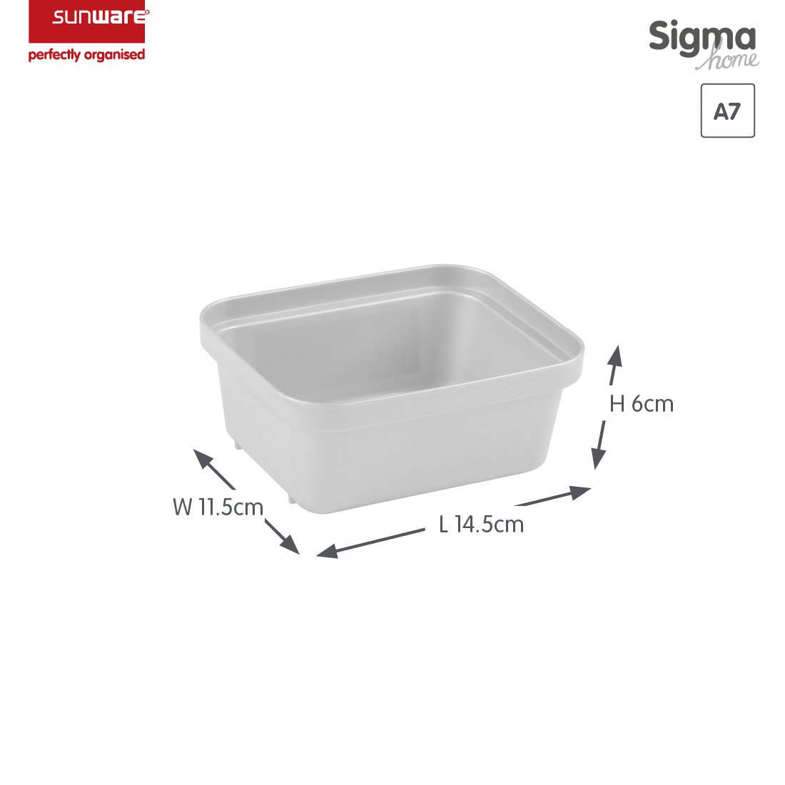  Sigma home Vielzweckkorb A7 weiß aus recyceltem Material 