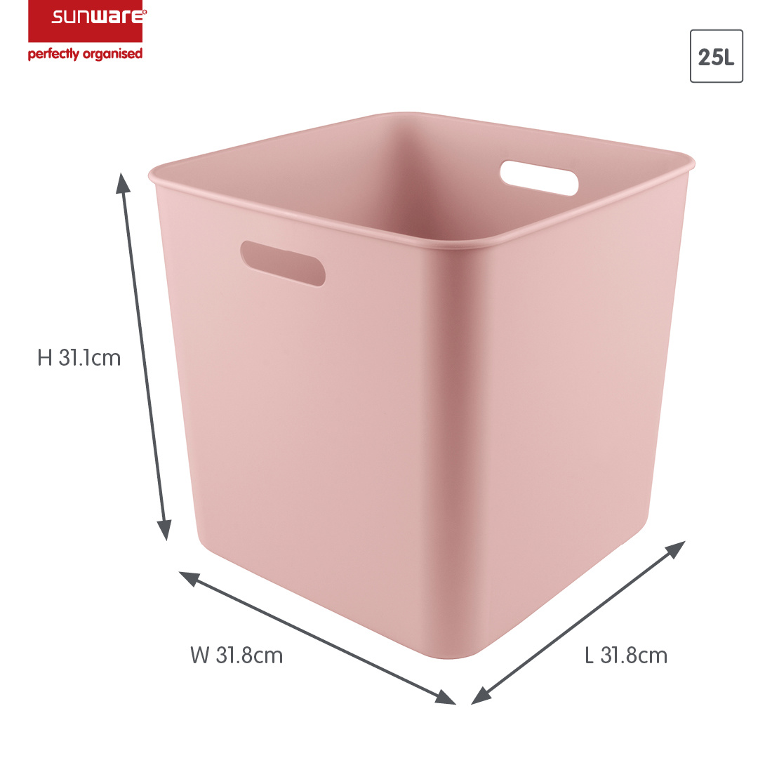 Basic kubus box roze