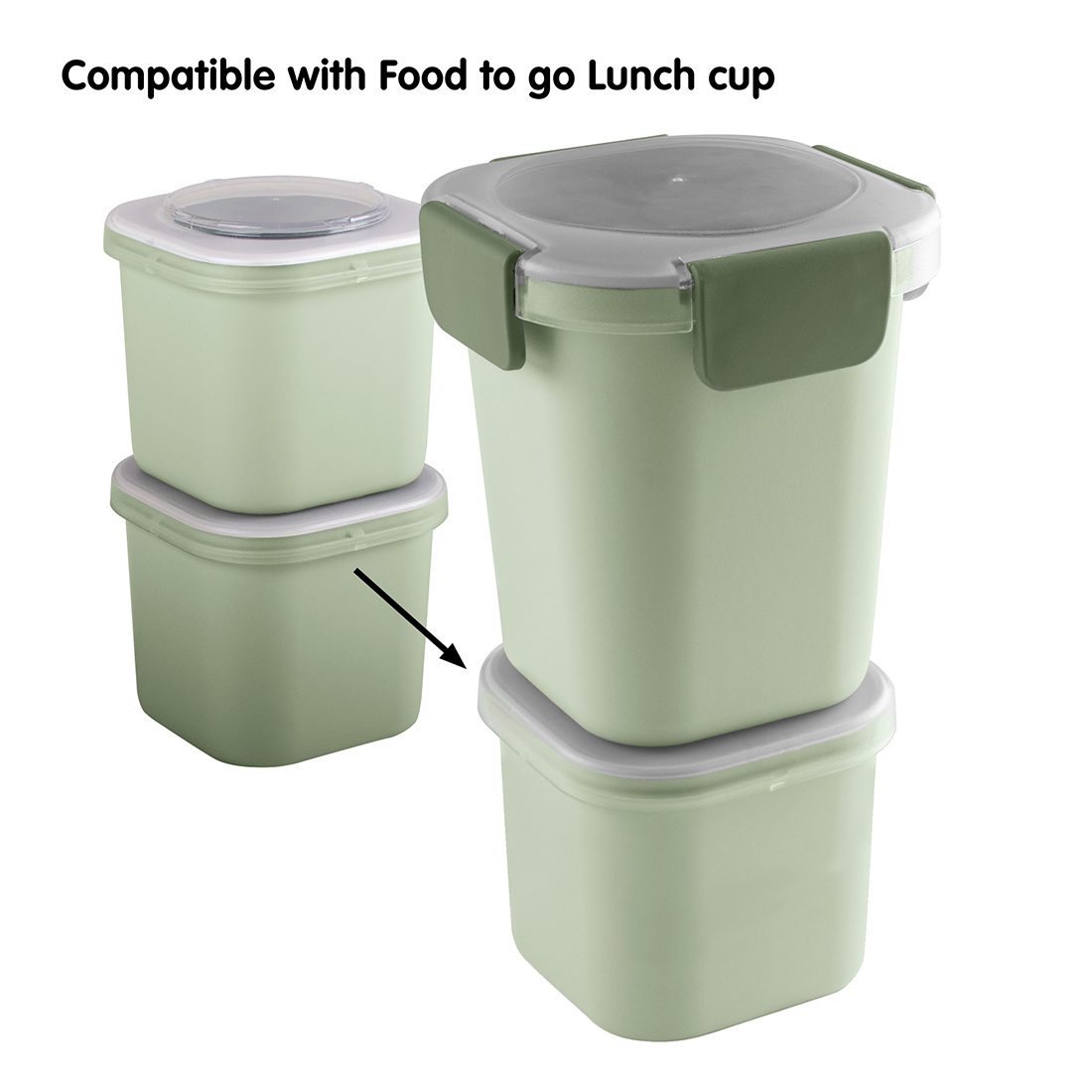 Sigma home Food to go Lunchbox 2er-Set grün 