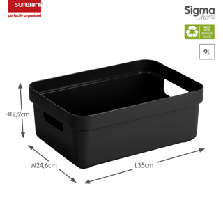 Sigma home storage box 9L black