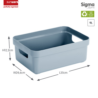 Sigma home storage box 9L blue