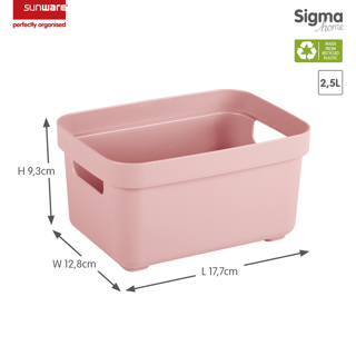 Sigma home boîte de rangement  2,5L rose