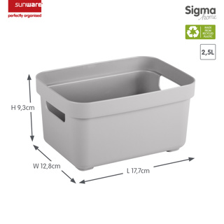 Sigma home opbergbox 2,5L grijs