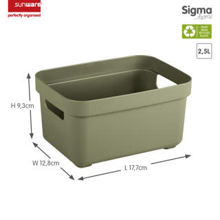 Sigma home boîte de rangement  2,5L vert foncé