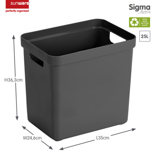Sigma home storage box 25L anthracite