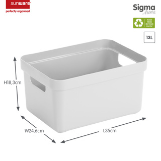 Sigma home storage box 13L white