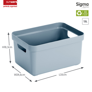 Sigma home boîte de rangement  13L bleu