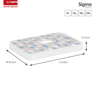 Sigma home Deckel Triangel für Aufbewahrungsbox 9L, 13L, 18L und 25L