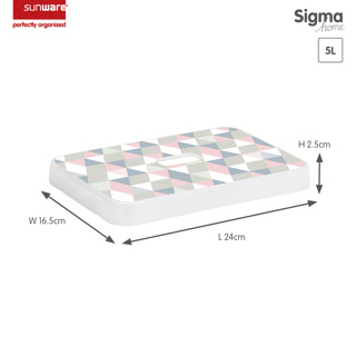 Sigma home couvercle triangles - boîte de rangement 5L 