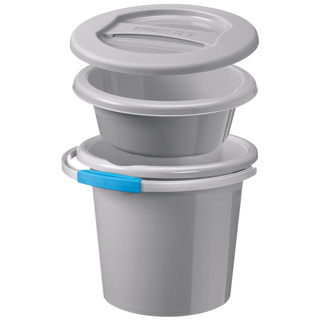 Water-line bucket set 12L grey