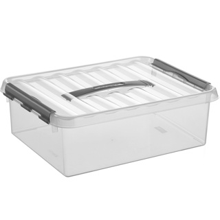 Q-line Aufbewahrungsbox 10L transparent metallfarbig