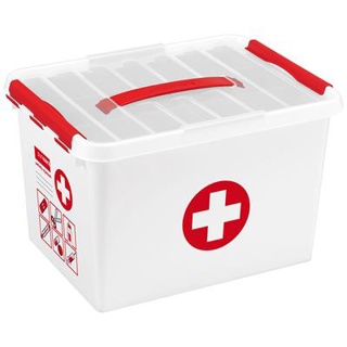 Q-line EHBO doos met inzet 22L wit rood