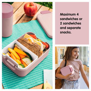 Sigma home Food to go Lunchbox klein + Trinkflasche – rosa