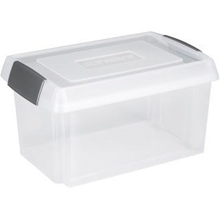 Nesta office storage box 60L transparent grey