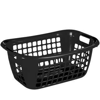 Basic laundry basket 55 cm black