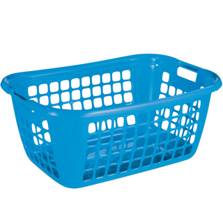 Basic laundry basket 65 cm blue