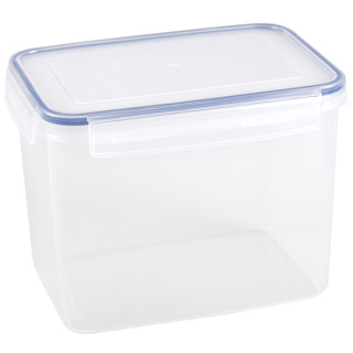 Basic food container with clips 3.6L transparent