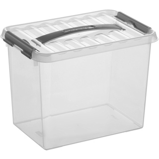Q-line storage box 9L transparent metallic