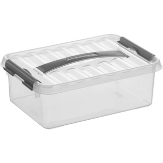 Q-line storage box 4L transparent metallic