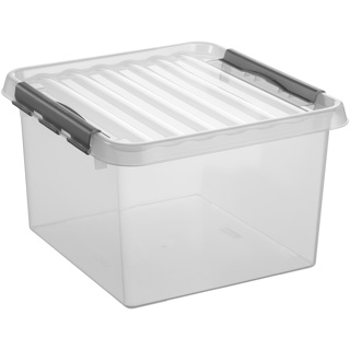 Q-line Aufbewahrungsbox 26L transparent metallfarbig