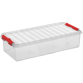 Q-line storage box 6.5L transparent red