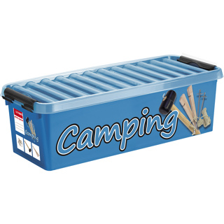Q-line camping box met inzet 9,5L blauw zwart