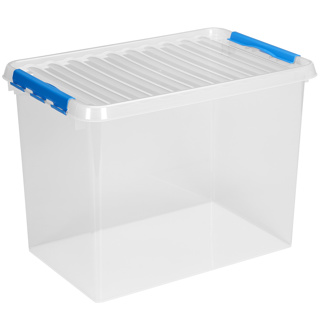Q-line storage box 72L transparent blue