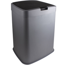 Delta Müllsackbehälter 70L metallfarbig schwarz
