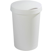 Twinga waste bin with flat lid 45L white