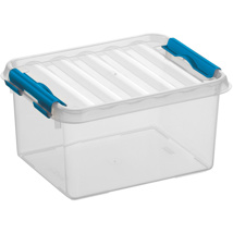 Q-line storage box 2L transparent blue