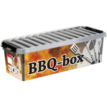 Q-line BBQ storage box with tray 9.5L metallic black