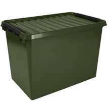 Q-line opbergbox recycled 72L groen zwart