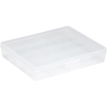 Q-line storage box 16 compartments transparent