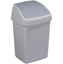 Delta waste bin with swing lid 10L grey