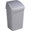 Delta waste bin with swing lid 25L grey