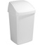 Delta waste bin with swing lid 50L white