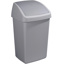 Delta waste bin with swing lid 50L grey