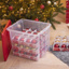Nesta kerst opbergbox 45L met trays voor 64 ballen transparant rood