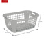 Basic laundry basket 65 cm grey