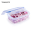 Basic food container with clips 0.45L transparent