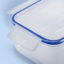 Basic food container with clips 0.9L transparent