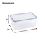 Basic food container with clips 2L transparent 