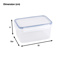 Basic food container with clips 2.4L transparent